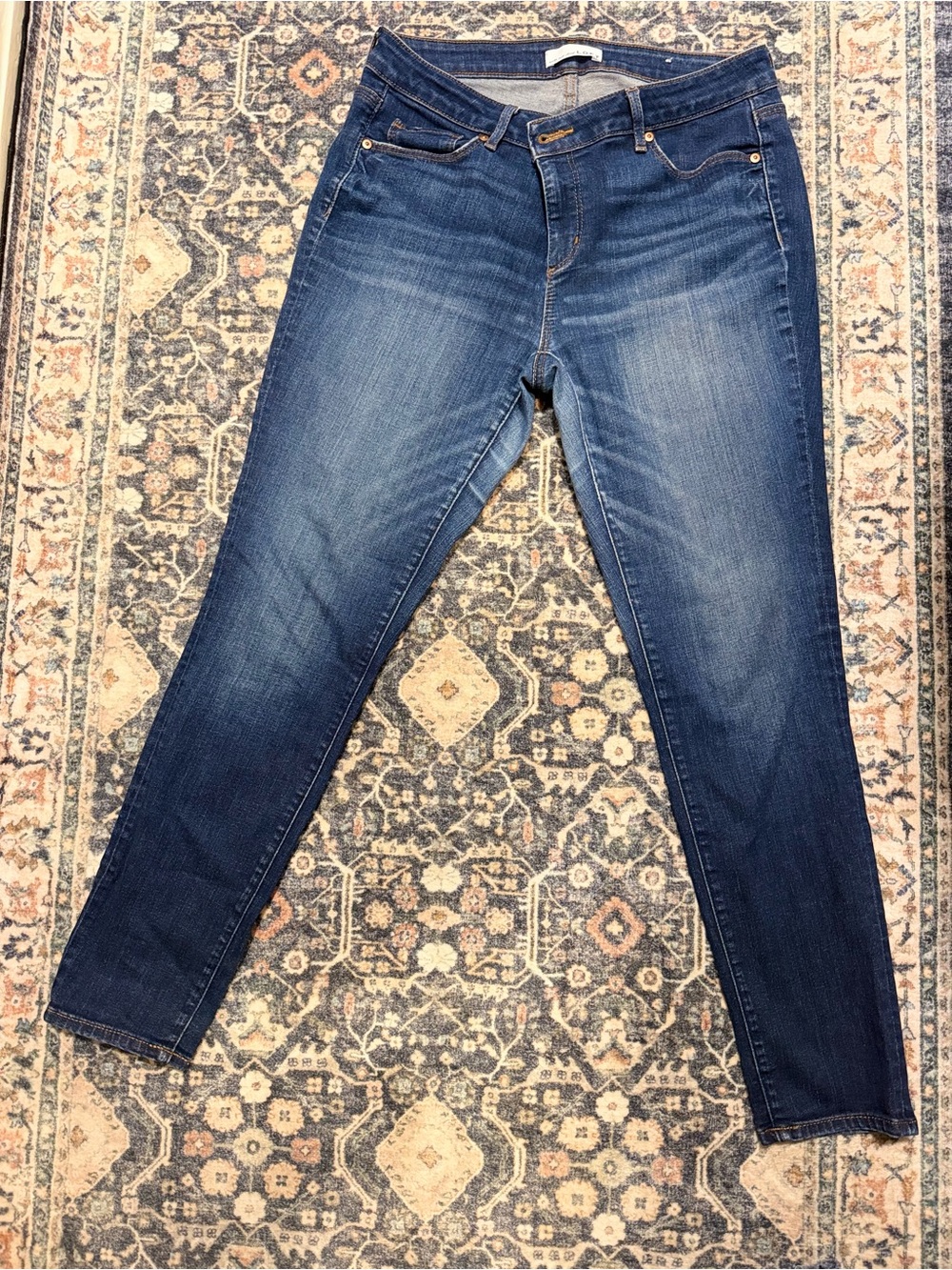 LOFT Dark Blue Stretch Skinny Jeans